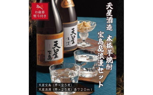 【お歳暮】天星酒造　本格芋焼酎　宝島・浪漫720mlセット