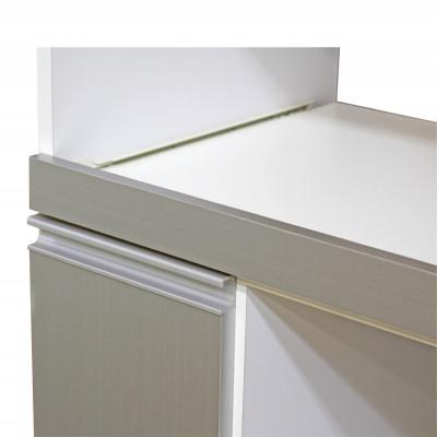 ふるさと納税 大川市 幅60cm レンジ台 2型 【シルバー色】米びつ付き |  | 02