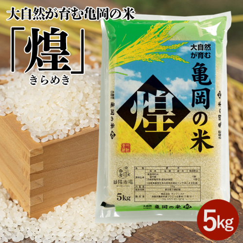 米 5kg 大自然が育む亀岡の米「煌」 令和7年産 お米 白米 精米 京都 丹波 亀岡 産地直送 送料無料 コメ こめ