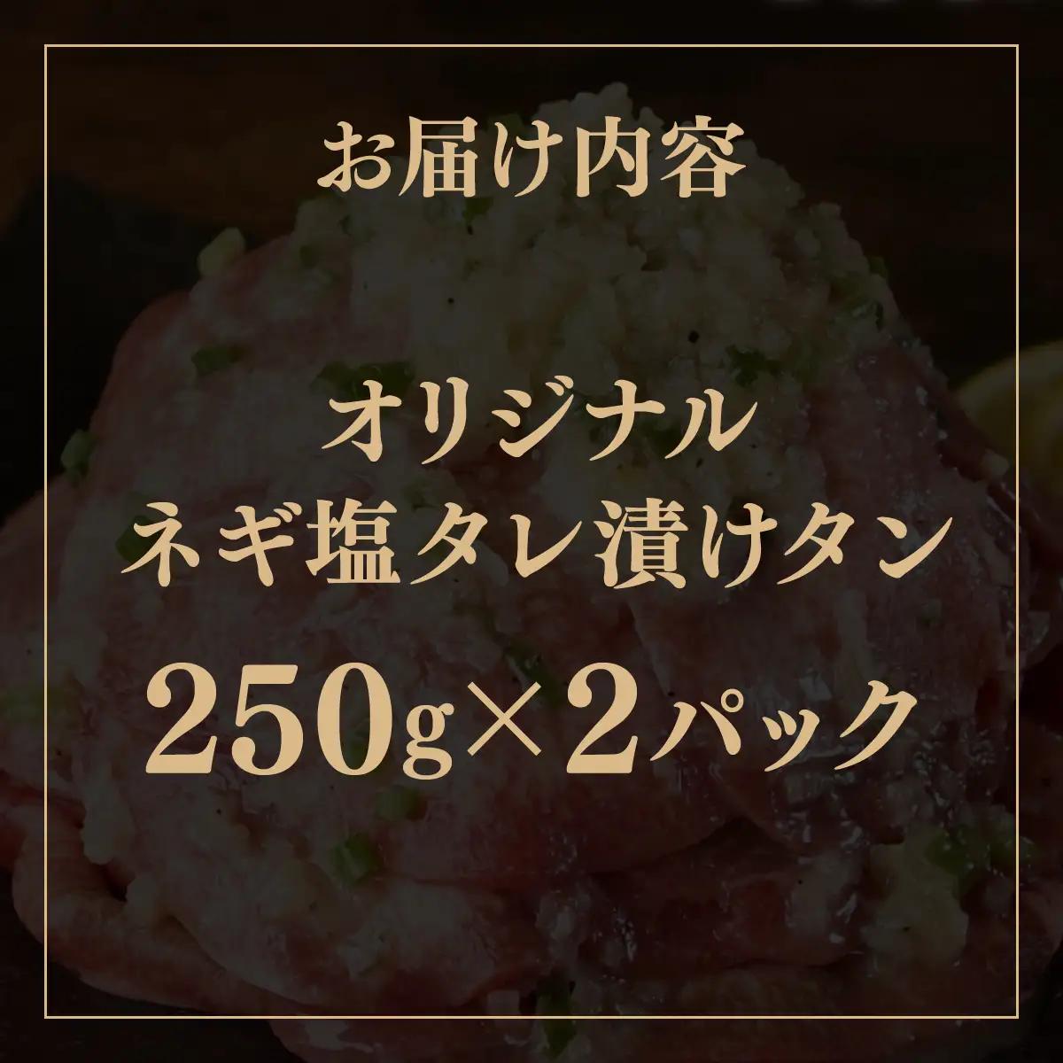 訳あり 牛タン 250g×2パック ネギ塩タレ漬け [058-a037]