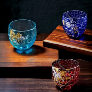 箔舞切子グラス100 ダークブルー