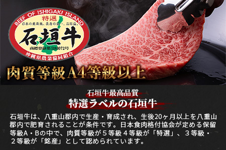 【全3回 定期便A】 石垣牛特選　焼肉・サーロインステーキ・すきしゃぶ　計2.2kg （いしなぎ屋）【 特選肉 肉 高級 黒毛和牛 和牛 牛 サーロイン ステーキ すき焼き しゃぶしゃぶ】AB-29