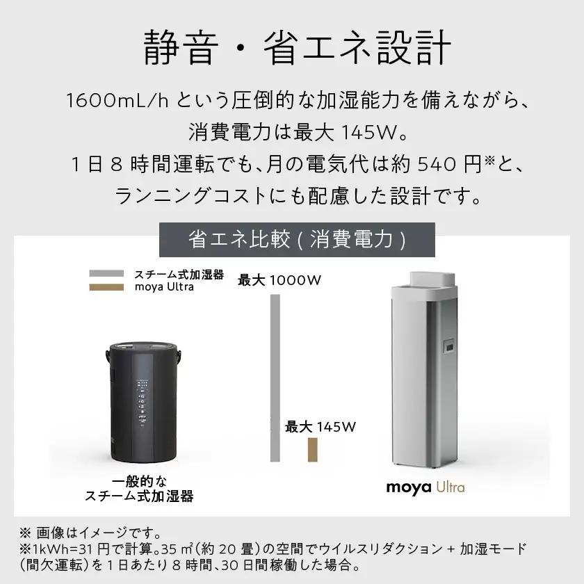 moya Ultra ULTRA1JPSLV タワー加湿器(日本製) 静音【1701160】