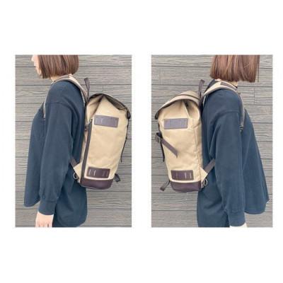 ふるさと納税 羽咋市 【ブラウン】oxtos(オクトス)帆布リュックサック HPR17000 |  | 03
