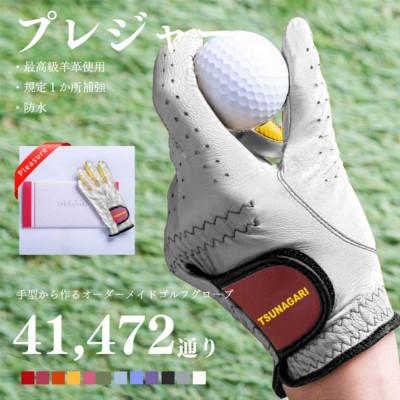 ふるさと納税 尼崎市 オーダーメイドゴルフグローブお仕立券【プレジャー】ベースカラー:ホワイト