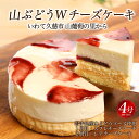 【ふるさと納税】【いわて・久慈 山ぶどうの里から】山ぶどうWチーズケーキ（4号：直径12cm）冷凍 レア スフレ チーズ ケーキ 山ぶどう ホール スイーツ お菓子 洋菓子 さっぱり ギフト 贈りもの お土産 人気 簡易包装 送料無料