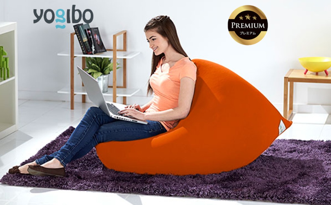 Yogibo Mini Premium（ヨギボー ミニ プレミアム）＜オレンジ＞-[G774-18]