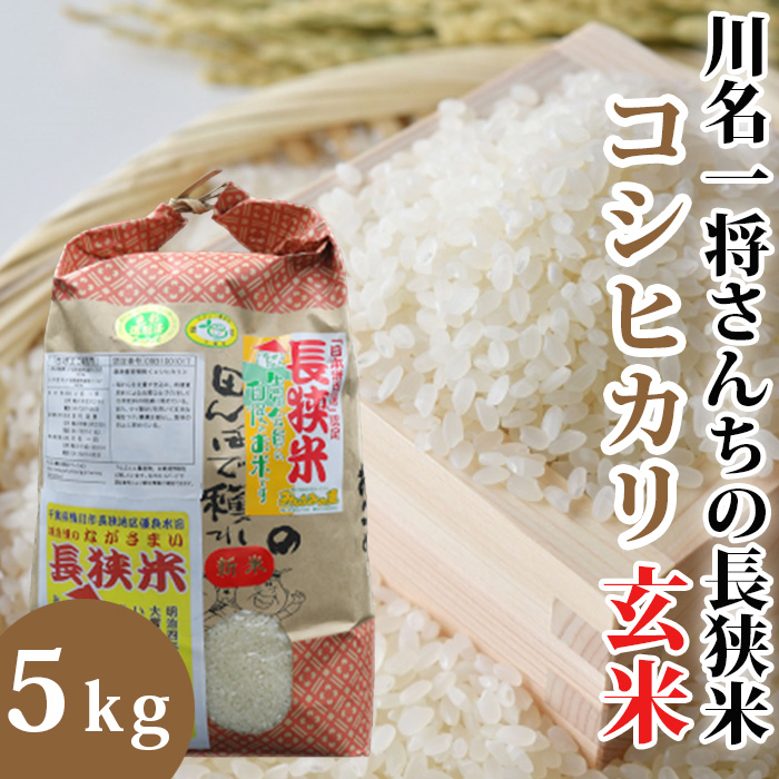 【令和6年産】川名一将さんちの長狭米　コシヒカリ5kg【玄米】 [0014-0036]