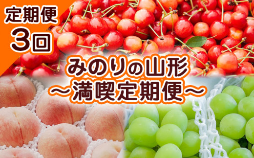 【定期便3回】みのりの山形～満喫定期便～ 【令和7年産先行予約】FS23-705 くだもの 果物 フルーツ 山形 山形県 山形市 2025年産