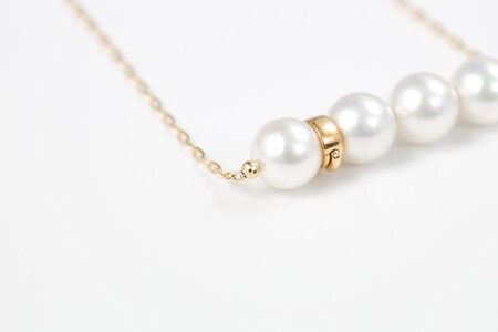 【K18】9.0mm アコヤ真珠ネックレス【便利機能付き】/No.116