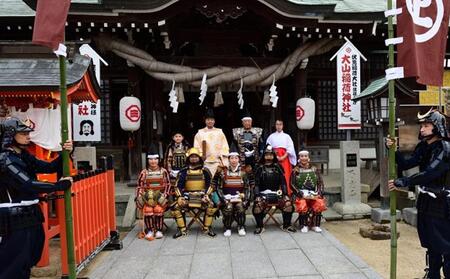 【本格プラン】ほら貝でお出迎え！鎧に着替えて、村上海賊ゆかりの因島最古の神社で鎧武者等祈願体験 （約2時間半のコース） 大人（13歳～）2名