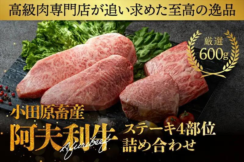 神奈川県産和牛 阿夫利牛のステーキ4部位詰め合わせ 600g【 肉 ステーキ】