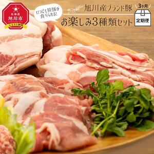 【旭川産ブランド】＜3ヶ月連続お届け＞いつでも笹豚が食べられる！お楽しみ 3種類セット | ハンバーグ_01180