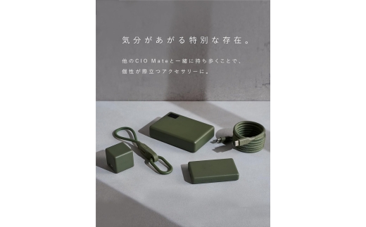 CIO 充電器 小型 急速充電 コンセント タイプC iPhone iPad Mate Charger 003 モスグリーン｜小型 軽量 おしゃれ 便利 [3380]