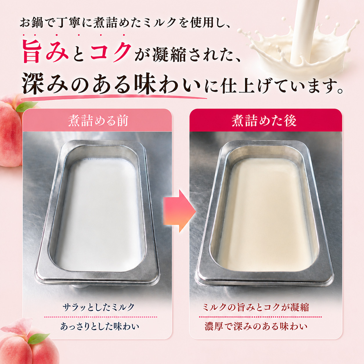 ジェラート 6個セット アイス 桃の果肉入り 110ml おすすめ クレープ ソフトクリーム フルーツ 美味しい ミルク 桃のジェラート お菓子 スイーツ フルーツ 桃 ピーチ ミチカケ製果店 香川県