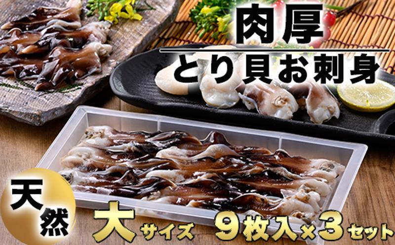
肉厚 とり貝 お刺身【大9枚入り】3セット 魚介 海鮮 ふるさと納税貝 さしみ ふるさと納税かい 貝 海産物 刺し身 貝 刺身 おさしみ おつまみ 貝 人気 おすすめ 愛知県 南知多町 岬だより 貝 愛知県産とり貝 南知多町産とり貝 貝
