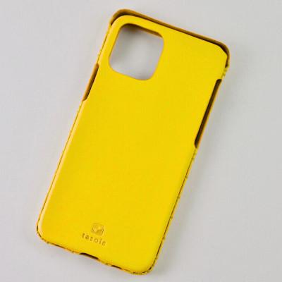 ふるさと納税 七尾市 【iPhone15用】本革ケース・イエロー