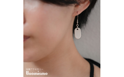 【Unomismo】琺瑯アクセサリー 「BP3(U字ピアス20)」　ホワイト