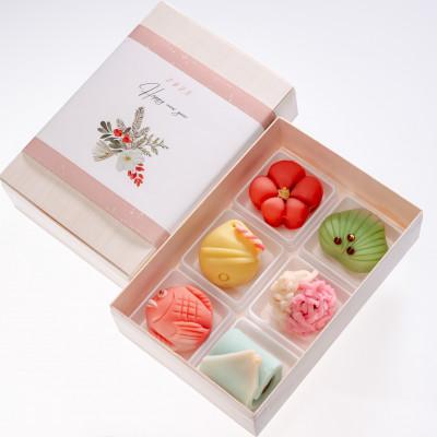 ふるさと納税 亀岡市 お正月の可愛い和菓子「上生菓子6個入」