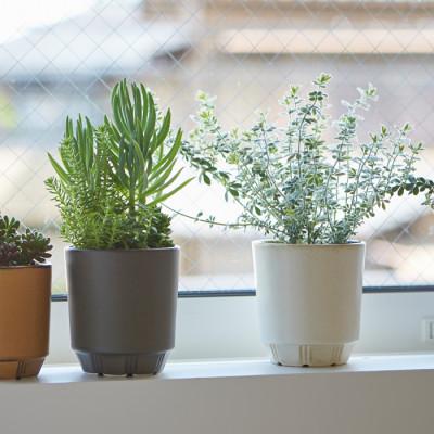 ふるさと納税 瑞浪市 母の日おすすめの鉢植え　花のある暮らしを手軽に　miyama.の植木鉢L　ブラウン2個　美濃焼 |  | 03