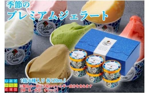 
            季節のプレミアムジェラート 6種 (120ml×6個) 冷凍 ギフト【配送不可：離島】スイーツ アイス シャーベット
          