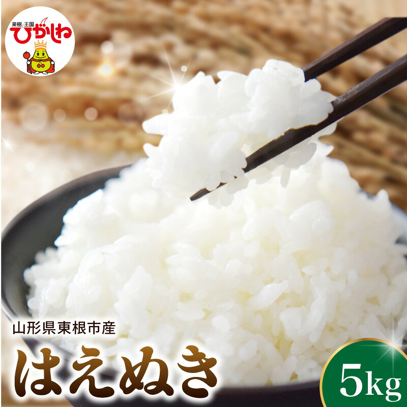 【ふるさと納税】 令和8年産 米 はえぬき 5kg | 新米 お米 コメ 精米 白米 おにぎり 弁当 小分け 便利 個包装 大容量 お取り寄せ 産地直送 山形県産 人気 おすすめ 送料無料 先行予約 東北 山形 山形県 東根市