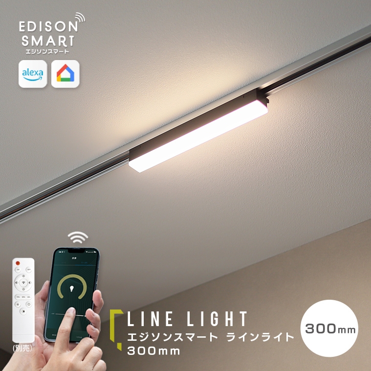 
                  エジソンスマート ラインライト 300mm for ダクトレール  ブラック 福岡市
                