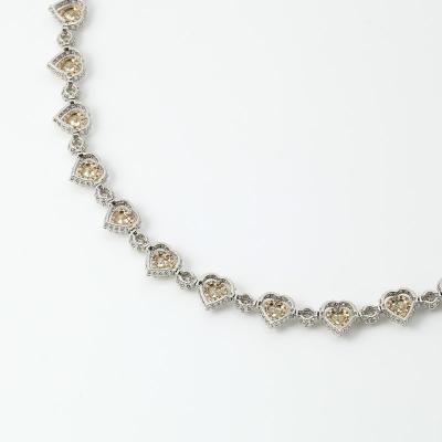 ふるさと納税 甲府市 PT900/K18PG　ハートネックレス　ダイヤモンド【14.11ct】鑑別書付　K05154-H |  | 02