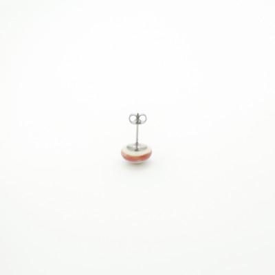 ふるさと納税 瑞浪市 【美濃焼】ピンクむらタイルピアス(直径10mm) |  | 01