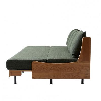 ふるさと納税 大川市 ソファベッド エスタートプレミアム 200cm らくらくカバー付き:ヴィンテージナチュラル×グリーン |  | 01