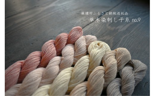 018‐草木染刺し子糸セット（130ｍ×５色）　no.9