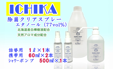 除菌 エタノール77％ ICELLEAP アロマ 芦別市