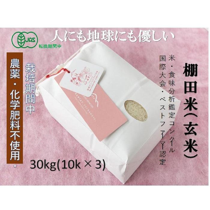 【ふるさと納税】【2025年産新米】【有機JAS認証米】魚沼産コシヒカリ 苗場プリンセス・プレミアム 玄米 30kg（10kg×3袋）