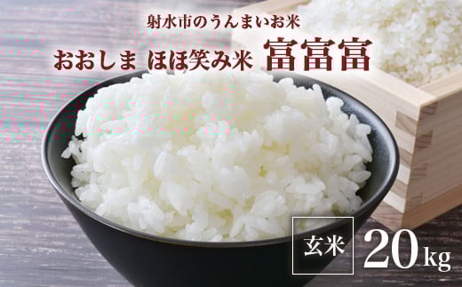 
            【射水市】【総理大臣賞】【三世代交流】【射水の美味しいお米】射水市 おおしま ほほ笑み米 R7年度産 富富富20kg（5kg×4）【玄米】 ※2025年10月上旬～10月下旬頃に順次発送予定 ※離島への配送不可
          
