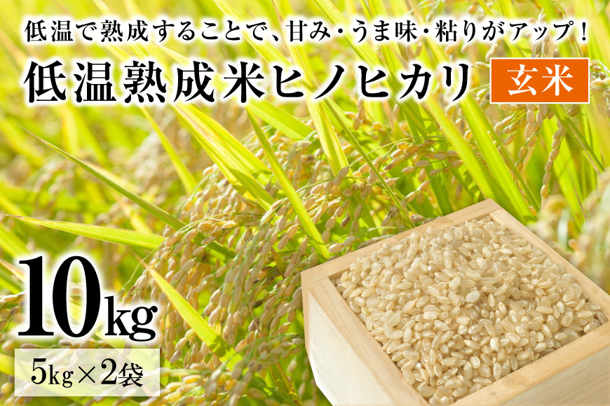 BE112 低温熟成米（ヒノヒカリ・玄米）　10kg(米袋×2袋)