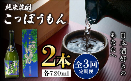 【全3回定期便】純米焼酎 こっぽうもん 25度 720ml 2本セット対馬 酒 贈り物 米焼酎 焼酎  [WAX025]