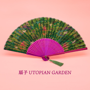 小楽園の庭園セット　【庭園缶 ”The GARDEN” / 扇子”UTOPIAN GARDEN”】【196020】