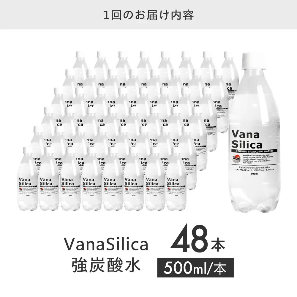 【全3回定期便】VanaSilica 強炭酸水 48本[AOEH029]炭酸