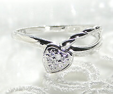 指輪 天然 ダイヤモンド SIクラス ハート【pt950】r-109（KRP）G33-1411