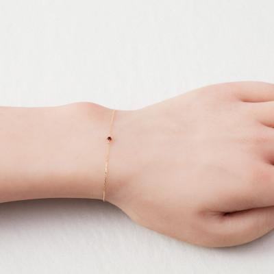 ふるさと納税 大津市 【K10 ガーネットブレスレット】1月誕生石 毎日輝く 天然石ジュエリー 10金 イエローゴールド |  | 01