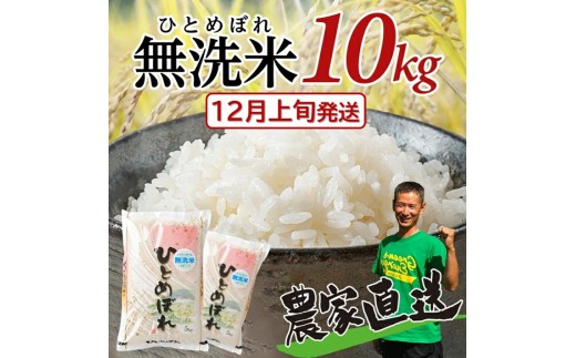 12月上旬配送／≪新米予約≫ 無洗米 ひとめぼれ 令和8年産 10kg 5kg×2袋 米 白米 ご飯 ごはん おにぎり お米 弁当 山形県産 酒田市産  農家直送 庄内 おすすめ 平良農園 山形 酒田 SD0284
