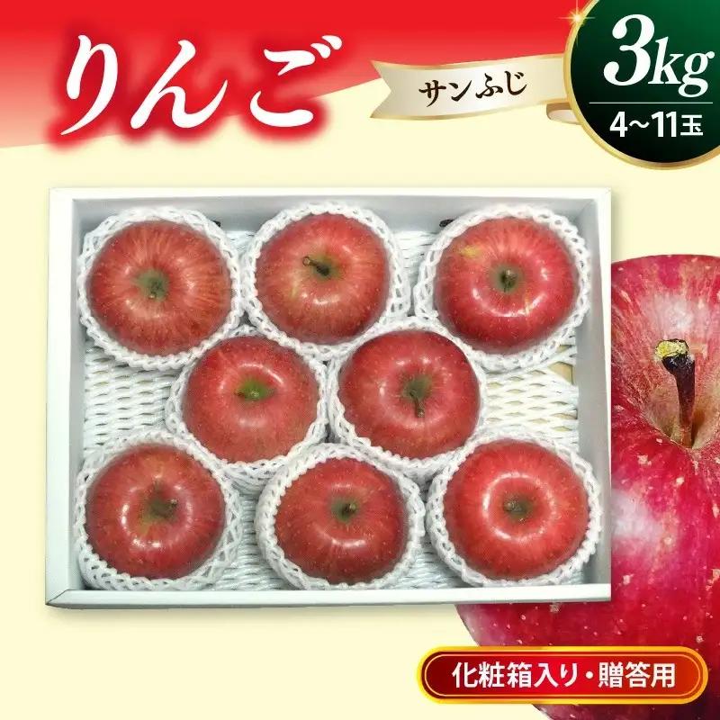 りんご（サンふじ）３ｋｇ　贈答用　0030-2631