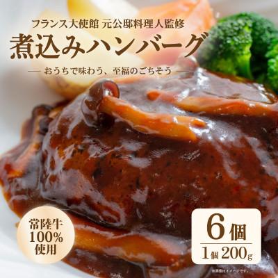 ふるさと納税 茨城町 煮込みハンバーグ 200g×6袋