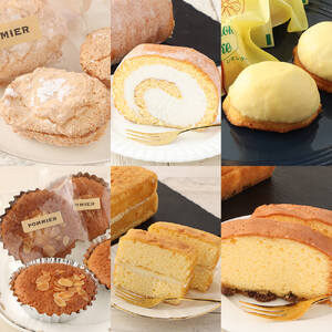 ポミエのスイーツ定期便（6回コース）レモンケーキ マドレーヌ ロールケーキ ダックワーズ ショコラブラン ブランデーケーキ 【J00072】