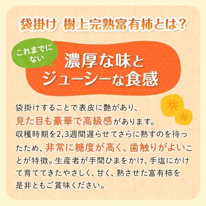 ◆先行予約◆［本場和歌山県特産］富有柿の最高級ブランド「（袋掛け）樹上完熟富有柿」＜贈答用／赤秀＞11～13玉入り［2026年11月下旬以降発送］［MG5］柿 富有柿 贈答 先行予約 高級品