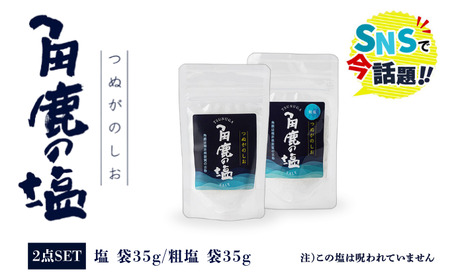 角鹿の塩  2点セット（塩・粗塩）【敦賀 塩 しお 粗塩 天然塩 天日塩 釜炊き 調味料 ミネラル お中元 お歳暮 ギフト 贈り物 プレゼント】[080-a007] 