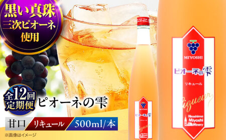【全12回定期便】果実酒 ピオーネの雫 500ml×1本 リキュール 甘口 [APAZ122] お酒