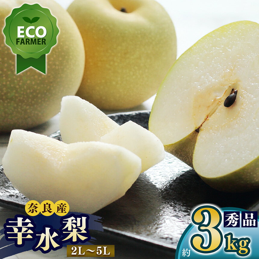 【ふるさと納税】【先行予約】 南陽園の幸水梨 おみやげ桜箱（約3kg）2L～5L 【秀品】 | ≪数量限定≫ 梨園直送！ 期間限定 果物 くだもの フルーツ 農家直送 梨 ナシ なし シャキシャキ もぎたて 旬 お取り寄せ 幸水梨 奈良県 大淀町 ※8月中旬より順次発5