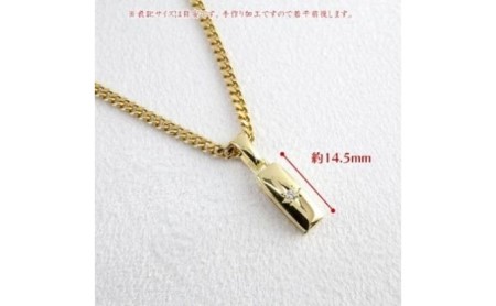 18金 ペンダントトップ ダイヤ k18 ネックレス ダイヤモンド 18k ゴールド イエローゴールドK18 後光留め バーネックレス シンプル ジュエリー 山梨県 昭和町 管理番号22110210