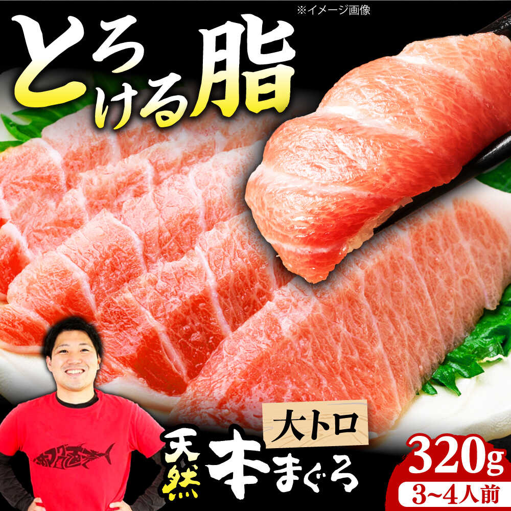【ふるさと納税】極上！たね熟天然本まぐろ大トロ(160g×2 計320g) まぐろ マグロ 鮪 大トロ 刺身 海鮮 魚介 魚介類 大阪府高槻市/本まぐろ直売所[AOCE003]